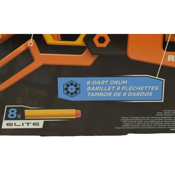 Nerf Roblox Adopt Me Bees 8 Dart Drum Blaster Toy Gun - Picture 9 of 10